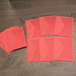 Red Burgundy Blank Greeting Cards & Envelopes, Paper Craft Writing Note Letter